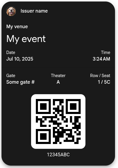 活动通行证示例