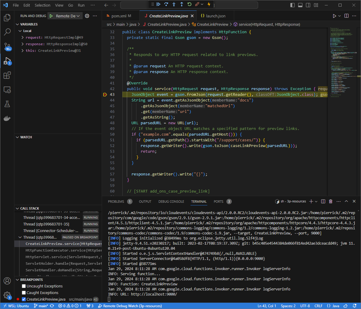 اجرا در نقطه شکستی که تنظیم شده بود متوقف می شود.