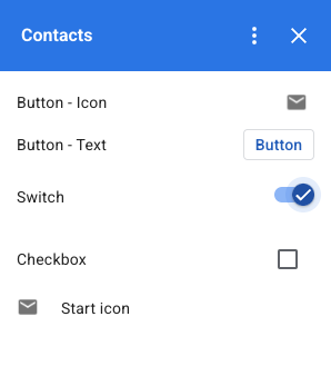 Contoh widget kotak centang teks yang didekorasi