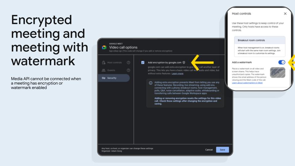 جلسات و جلسات رمزگذاری شده با واترمارک.