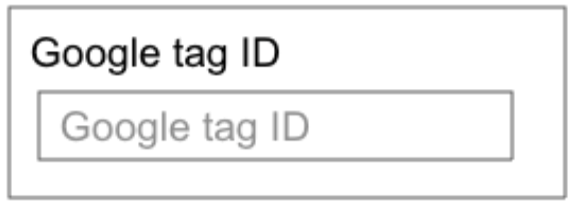תמונה של תיבת קלט של מזהה Google Tag