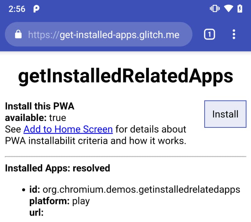Get installed application. Get installed application